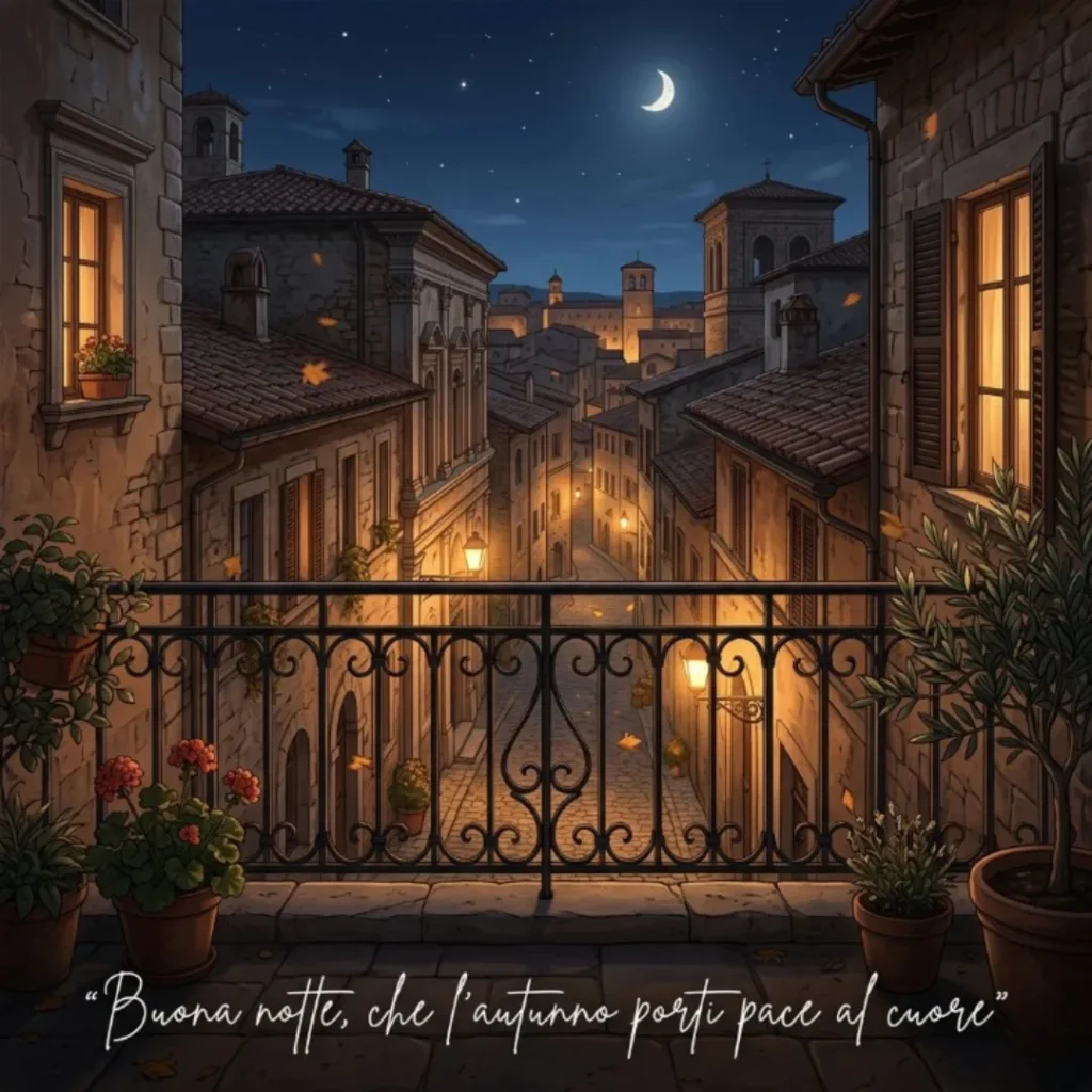 Bouna notte che l'auatunno parti pace of cuore