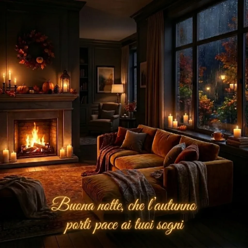 Buona notte, che l’autunno porti pace ai tuoi sogni