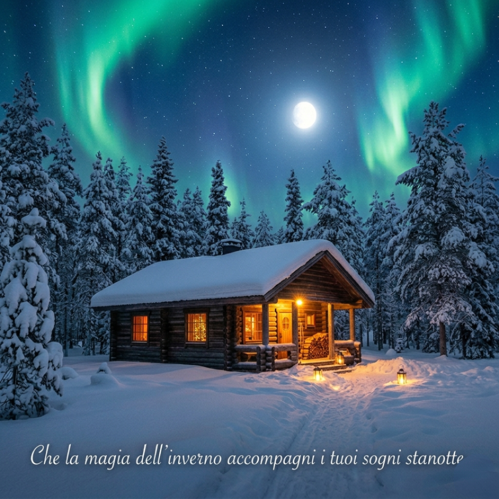 Che la magia dell’inverno accompagni i tuoi sogni stanotte