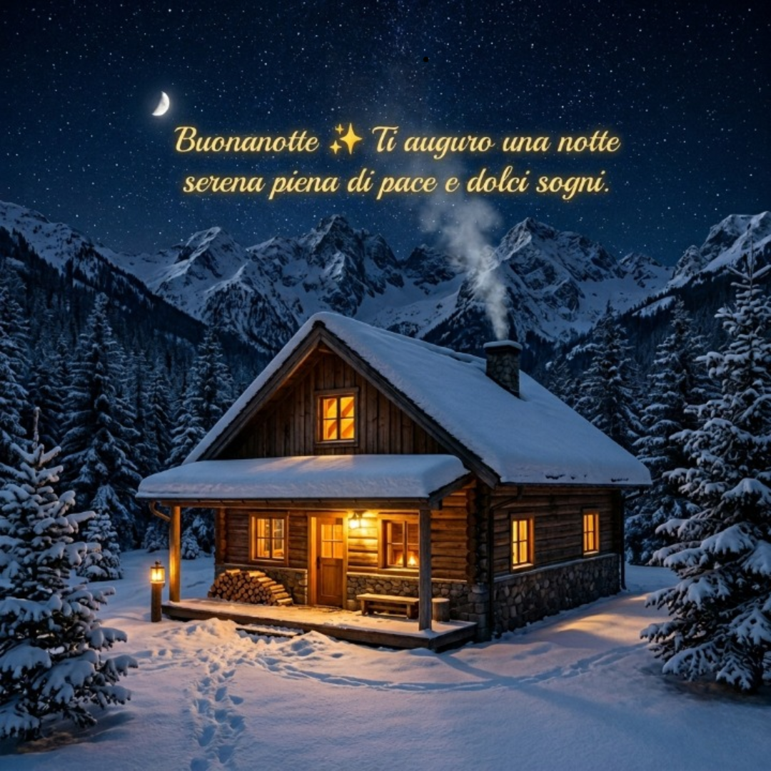 Ti auguro una notte serena piena di pace e dolci sogni