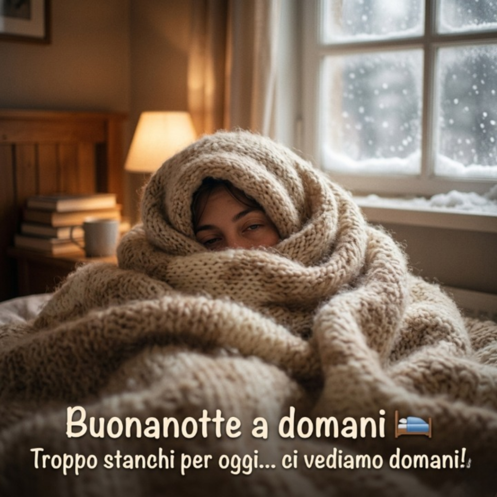 Troppo stanchi per oggi… ci vediamo domani