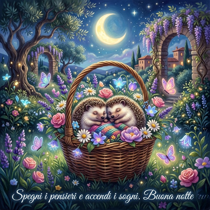 Spegni i pensieri e accendi i sogni. Buona notte!