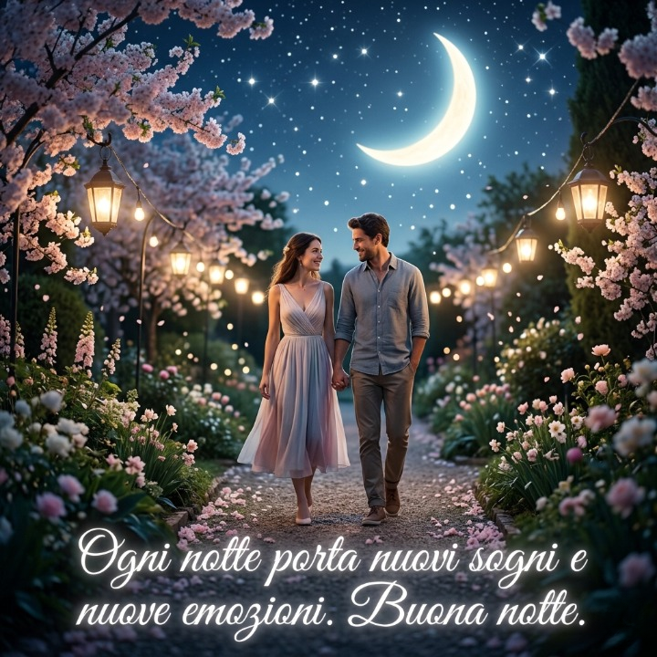 “Ogni notte porta nuovi sogni e nuove emozioni. Buona notte.”