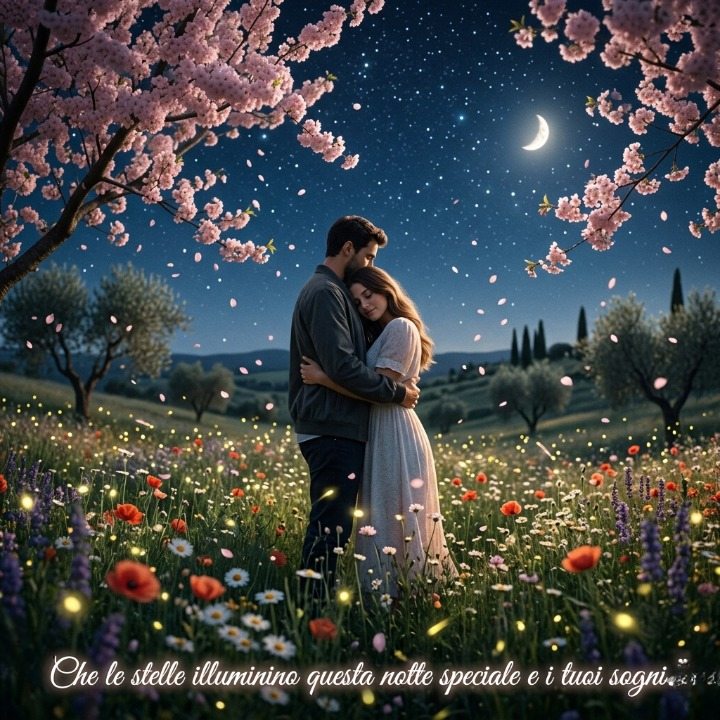“Che le stelle illuminino questa notte speciale e i tuoi sogni.”