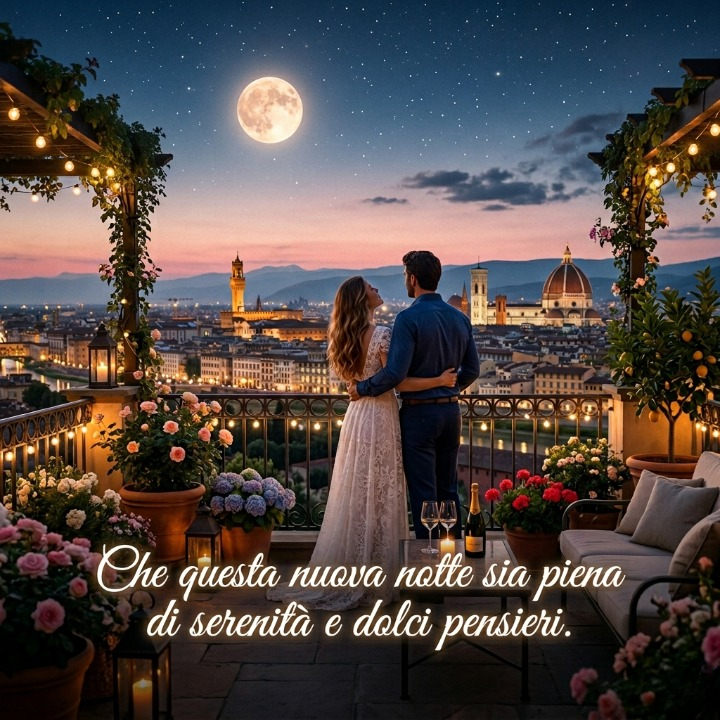 “Che questa nuova notte sia piena di serenità e dolci pensieri.”