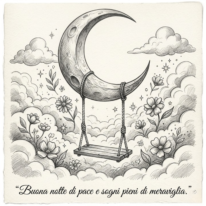 “Buona notte di pace e sogni pieni di meraviglia.”