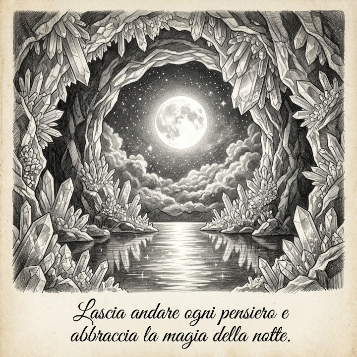“Lascia andare ogni pensiero e abbraccia la magia della notte.”