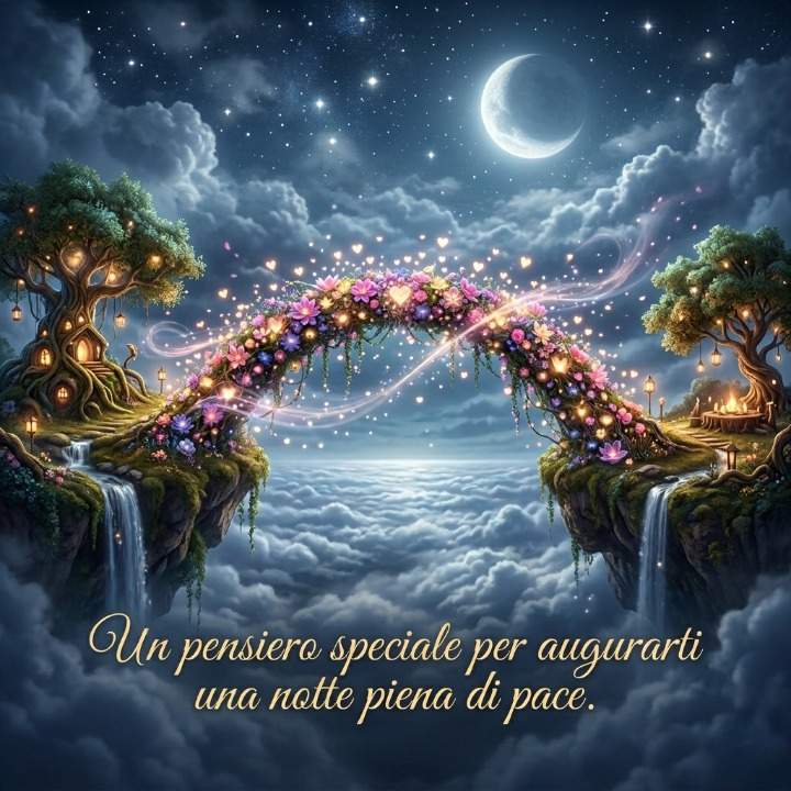 “Un pensiero speciale per augurarti una notte piena di pace.”