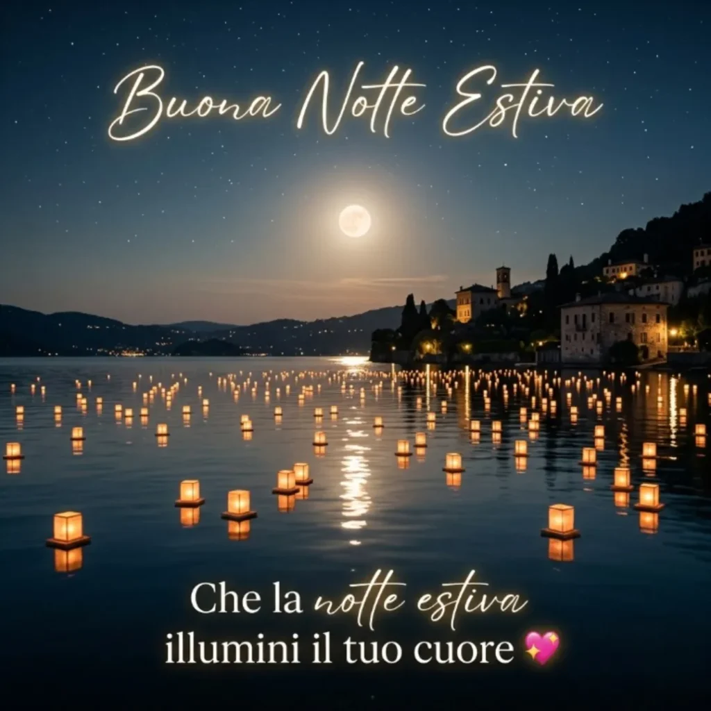 “Che la notte estiva illumini il tuo cuore 💖”