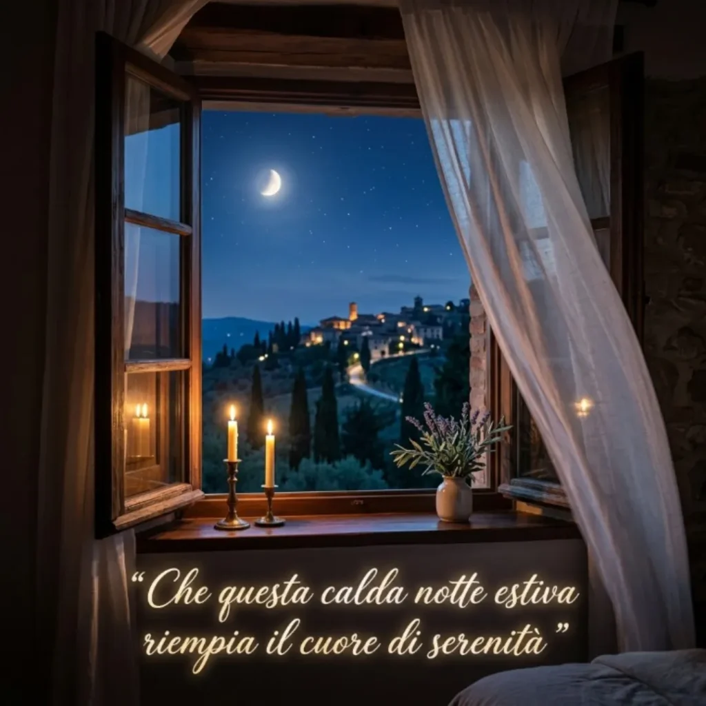 “Che questa calda notte estiva riempia il cuore di serenità