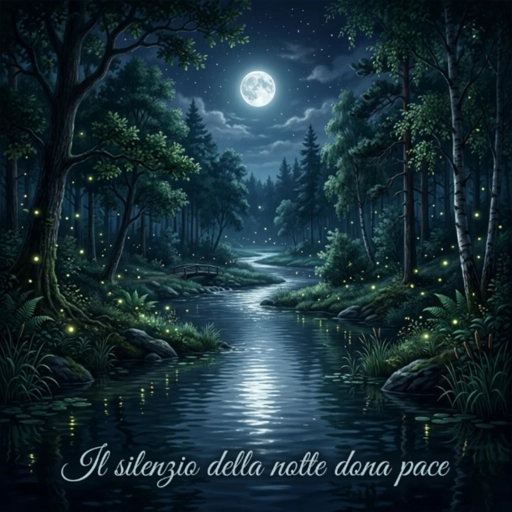 Il silenzia della notte dona pace