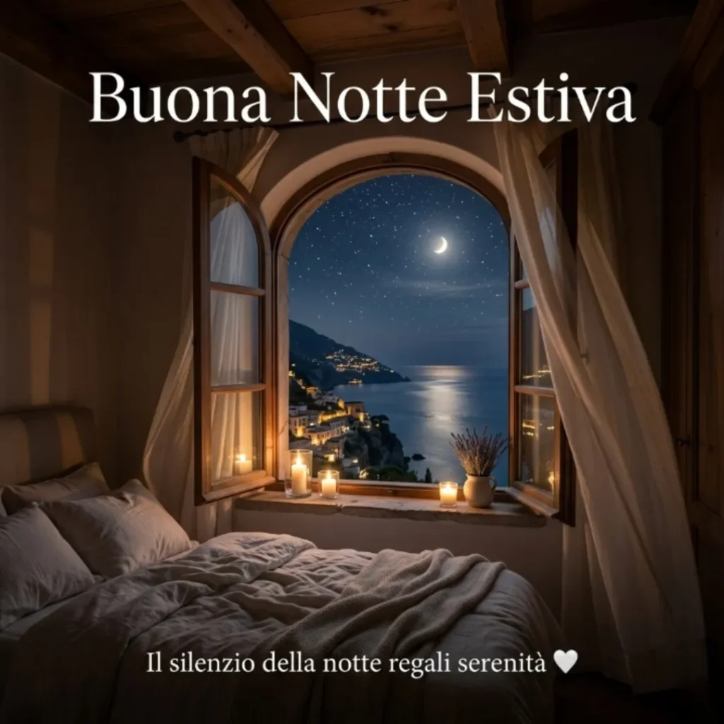 “Il silenzio della notte regali serenità 🤍”