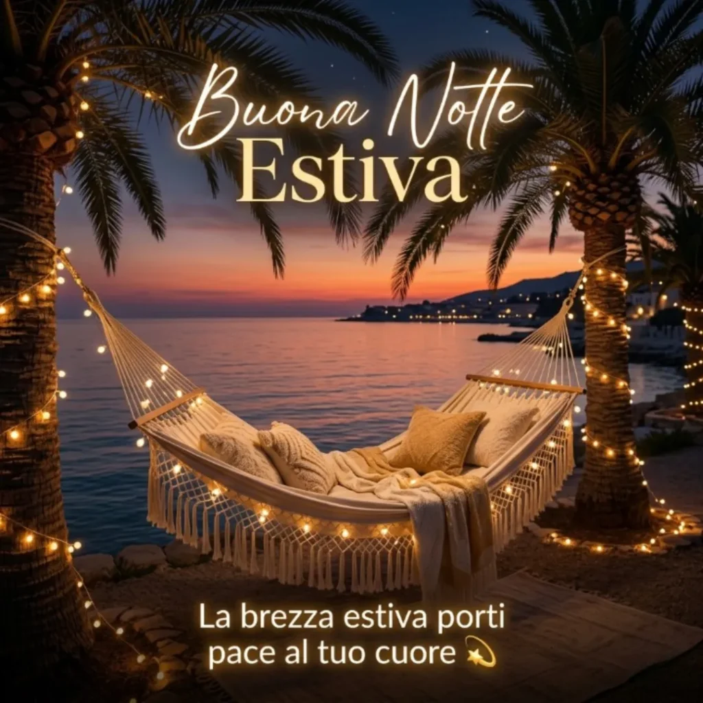 “La brezza estiva porti pace al tuo cuore 💫”