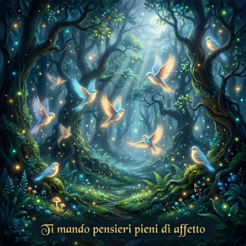Ti mando pensieri pieni di affetto